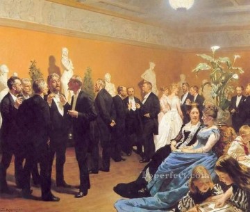 ペダー・セヴェリン・クロイヤー Painting - Encuentro en el museo 1888 ペダー セヴェリン クロイヤー